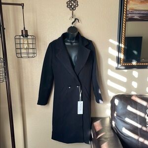 Tanming Women’s Black Long Coat